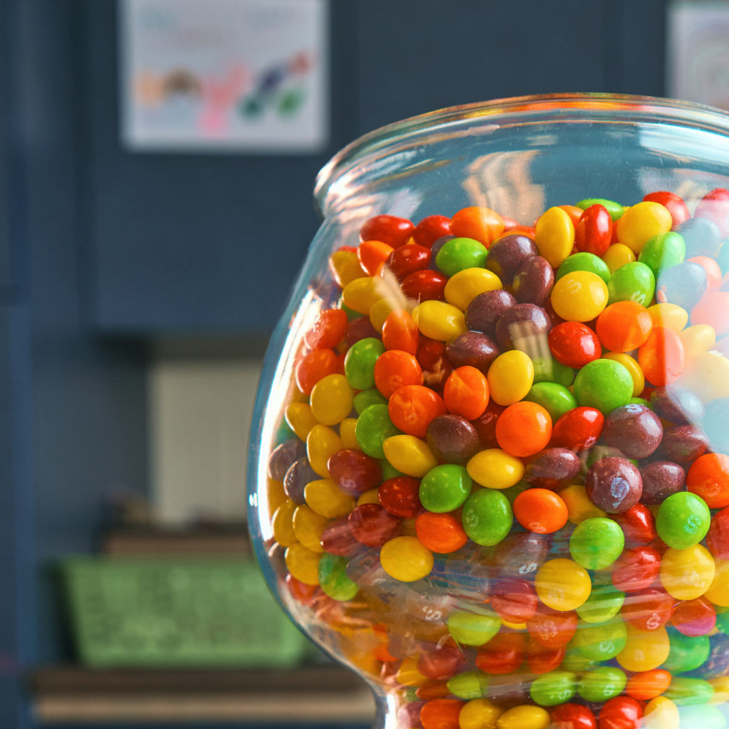 What Do You Wonder About This Giant Jar of Skittles?